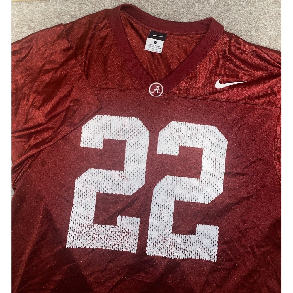 VTG Nike Gray Tag Alabama Crimson Tide Jersey #22 Faded NCAA College Football‎